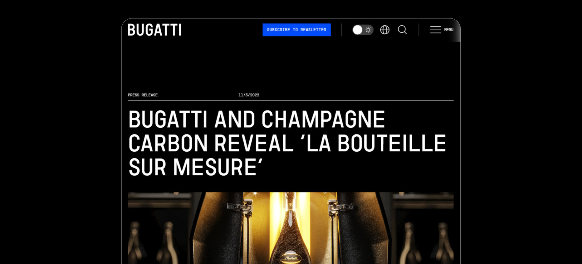 Анімаційне 3D-відео для колаборації люксових брендів Carbon Champagne та Bugatti — Rubarb - Зображення - 5